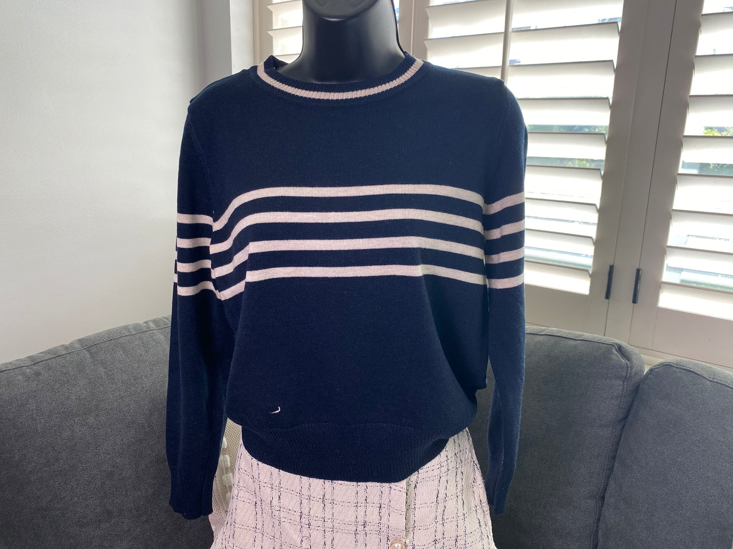 Long Sleeve Soft Knitted Stripped Cardigan